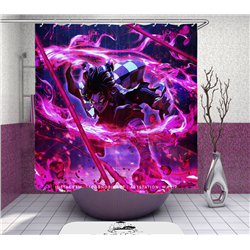 demon slayer anime 3d printed shower curtain 150*200cm