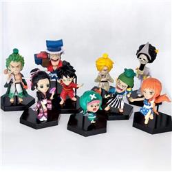 One Piece Kimono Styles Japanese Cartoon Anime PVC Figure (9pcs/set)