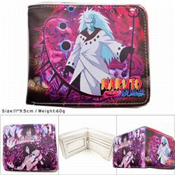 Naruto Rikudō Sennin Colorful Printing Anime PU Leather Fold Short Wallet