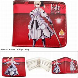 Fate/Stay Night Saber Aestus Estus Colorful Printing Anime PU Leather Fold Short Wallet