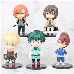 5PCS/SET My Hero Academia /Bungou Stray Dogs Cartoon Collection Model Toy Anime PVC Figures 10cm