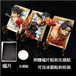 3 Styles One Piece Photo Frame Luffy Zoro Sanji Character Anime PVC Figure