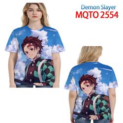 12 Styles Demon Slayer: Kimetsu no Yaiba Cartoon 3D Printing Short Sleeve Casual T-shirt (European Sizes)