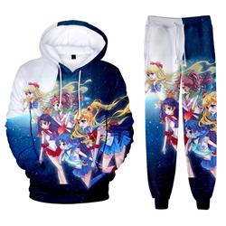 sailormoon anime hoodie set