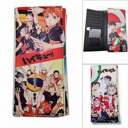 Haikyuu Long Three Fold Colorful Printing Anime PU Leather Fold Short Wallet