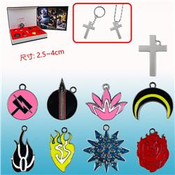 RWBY Cosplay Collection Alloy Anime Necklace+Keychain (9pcs/set)