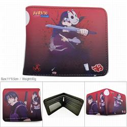 Naruto Uchiha Itachi Colorful Printing Anime PU Leather Fold Short Wallet