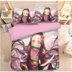 demon slayer anime bedsheet set 1.8m