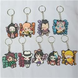 demon slayer anime rubber keychain random selection