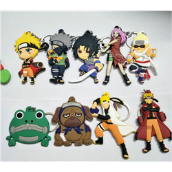 naruto anime rubber keychain