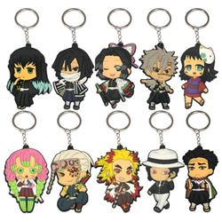 demon slayer anime rubber keychain random selection