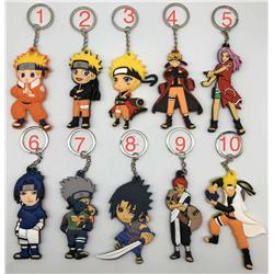 naruto anime rubber keychain