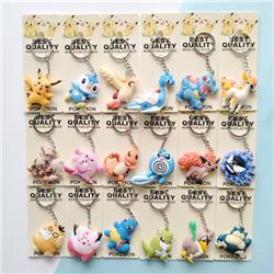 pokemon anime rubber keychain random selection