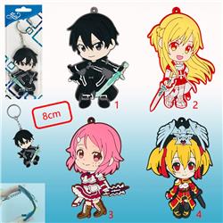 Sword Art Online anime keychain, price for a set of 4 pcs