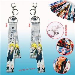 The Seven Deadly Sins anime ring ribbon keychain