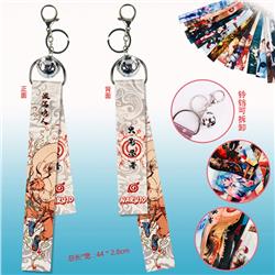 Naruto anime ring ribbon keychain