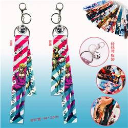 Jojos Bizarre Adventure anime ring ribbon keychain