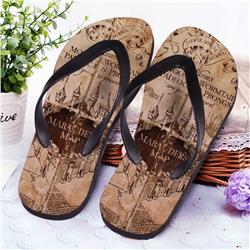 harry potter map anime slippers