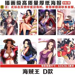 One Piece anime wall poster set price for a set of 8 pcs