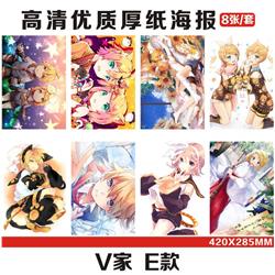Miku.Hatsune anime wall poster price for a set of 8 pcs