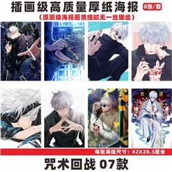 Jujutsu Kaisen anime wall poster price for a set of 8 pcs