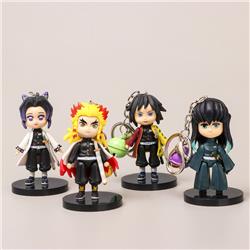 Demon Slayer Kimets anime PVC keychain, price for a set of 4 pcs