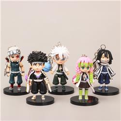 Demon Slayer Kimets anime PVC keychain, price for a set of 5 pcs