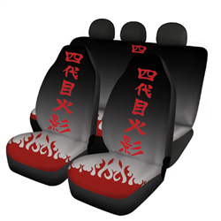 Anime Design Comfortable Car Seat Covers Shippuden Akatsuki Print Universal Car Seat Covers Front Back Car Seat Covers Full Set