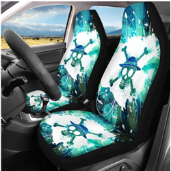 Anime One Piece Luffy Printed 2pcs Car Seat Cover Interior Decor Fit Most Vehicle Cars SUV/Truck Protector Seat Cushion