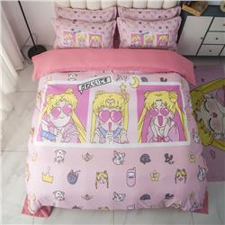 Sailor Moon anime anime 2.0m-bed three-piece sanded fabric sheet