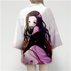 demon slayer anime 3d fashion long kimono