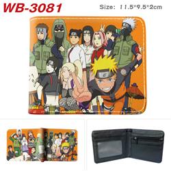 Naruto anime wallet 11.5cm*9.5cm*2cm 24 styles