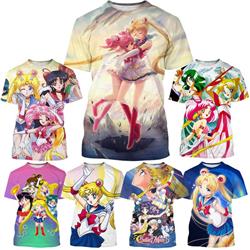 Sailor Moon anime 3d short sleeve T-shirt