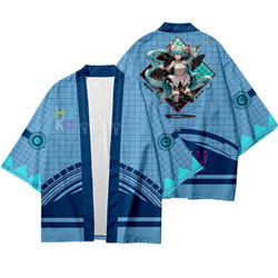 miku hatsune anime 3d short fashion kimono