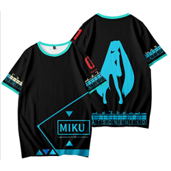 miku hetsune anime 3d short sleeve T-shirt