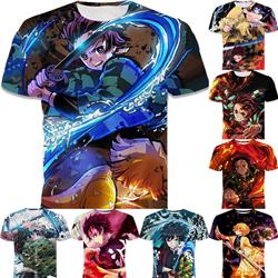 demon slayer anime 3d short sleeve T-shirt