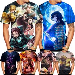 demon slayer kimets anime 3D Printing T-shirt