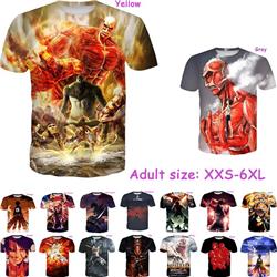 attack on titan anime 3D Printing T-shirt