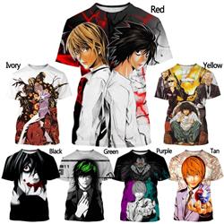 death note anime 3D Printing T-shirt