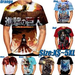 attack on titan anime 3D Printing T-shirt