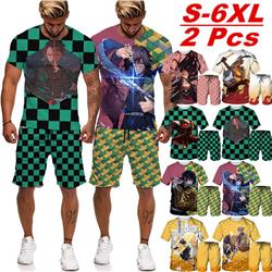 demon slayer kimets anime 3D Printing T-shirt + Shorts set price for 1 set