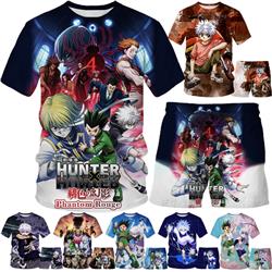 hunter anime 3D Printing T-shirt + Shorts set price for 1 set
