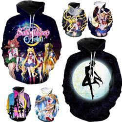 sailormoon anime 3d printed hoodie