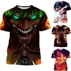 attack on titan anime 3D Printing T-shirt