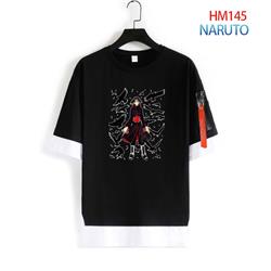 Naruto anime black & white cotton T-shirt 20 styles