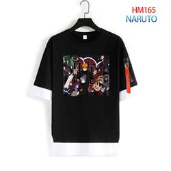 Naruto anime black & white cotton T-shirt 20 styles