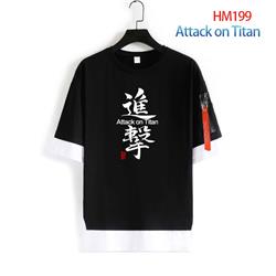Attack on Titan anime black & white cotton T-shirt 26 styles
