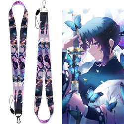 demon slayer anime keychain lanyard phonestrap ( 45cm*2.5cm )