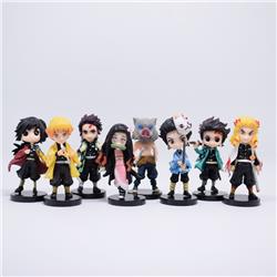 demon slayer kimets anime figure 7cm (8pcs a set)