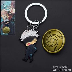 jujutsu kaisen anime keychain+brooch